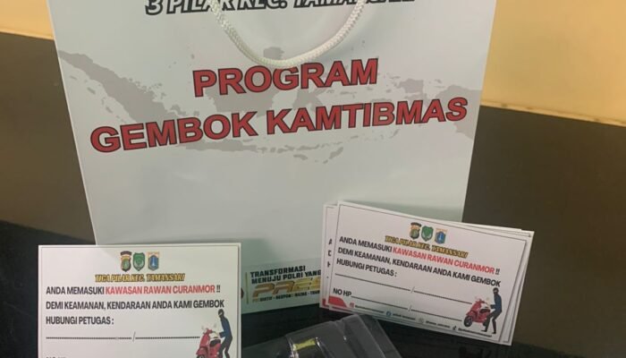 Tekan Kasus Curanmor, Polsek Metro Tamansari Lounching Launching Program Gembok Kamtibmas